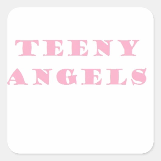 tienerengelen vierkante sticker (Voorkant)