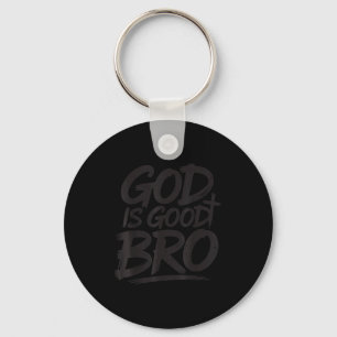 Tienerjongen God is goed bro leuk christelijk humo Sleutelhanger