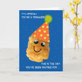 Tienerjongen op verjaardag 13 Funny Tater Tot Kaart (Gele Bloem)