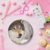 Tienerjongen van het 13e-jarig Wolf Papieren Bordje (Feest)