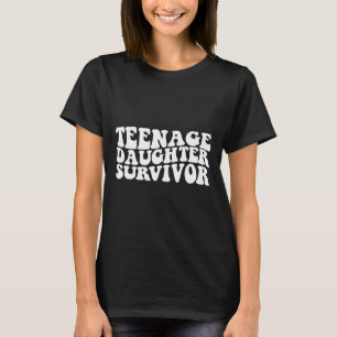 Tienermeisje overlevende voor vintage vader vaders t-shirt