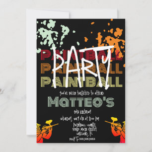 Tieners-feest op een kool Paintball Kaart