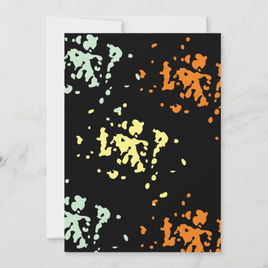 Tieners-feest op een kool Paintball Kaart (Achterkant)