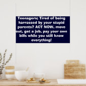 Tieners Poster (Keuken)