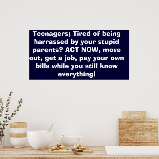 Tieners Poster (Keuken)