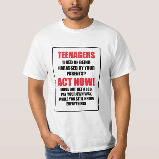 Tieners T-shirt (Voorkant)
