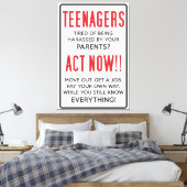 Tieners, verdacht van het worden van geharasseerd? canvas afdruk (Insitu (Slaapkamer))