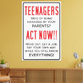 Tieners, verdacht van het worden van geharasseerd? canvas afdruk (Insitu (Woonkamer))