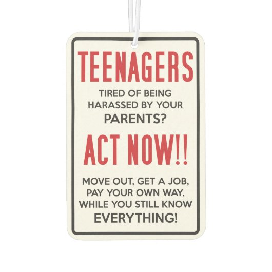 Tieners, verdacht van het worden van geharasseerd? luchtverfrisser (Achterkant)