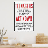 Tieners, verdacht van het worden van geharasseerd? poster (Keuken)