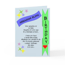 Tieners Verjaardag Kaart