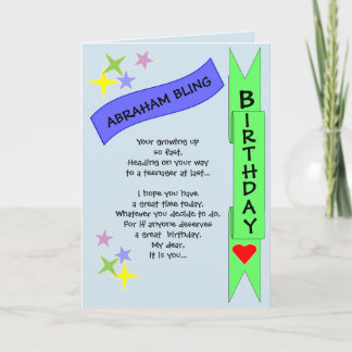 Tieners Verjaardag Kaart