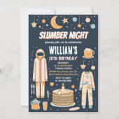 Tienersterren slaapfeest logeerpartij 13e verjaard kaart (Voorkant)