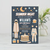 Tienersterren slaapfeest logeerpartij 13e verjaard kaart (Staand voorkant)