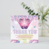 Tienerverjaardag Boba Bubble Tea Bedankkaart (Staand voorkant)