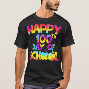 Tienkleurstof 100 dagen op school 100e schooldag t-shirt