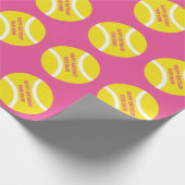 Tiennis ball kids Birthday party wrappaper Cadeaupapier (Hoek)