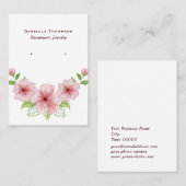 Tientallen Bloemige Botanische Sieraden Earringdis Visitekaartje (Voorkant / Achterkant)