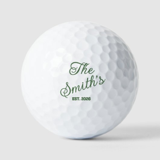 Tientallen gepersonaliseerde golfballen met naam e (Voorkant)