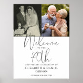 Tientallen Huwelijksjubileum 2 Foto Welkomstbord Poster (Voorkant)