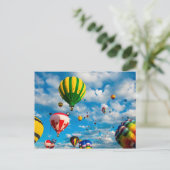 Tientallen luchtballonnen in de lucht briefkaart (Staand voorkant)
