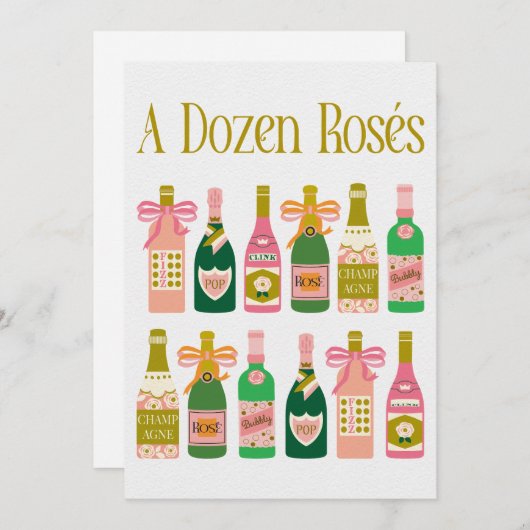 Tientallen Rosés Roze Champagneflessen Pop Fizz Cl (Voorkant / Achterkant)