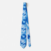 Tientigerjarentips hippieblauwe tie-dye retro das (Voorkant)