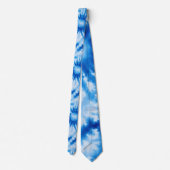 Tientigerjarentips hippieblauwe tie-dye retro das (Achterkant)