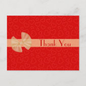 Tientje Rode Hartjes Dankkaart Briefkaart (Voorkant)