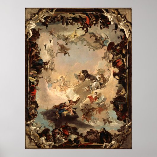 Tiepolo Allegory of the Planets and Continents Poster (Voorkant)
