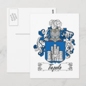 Tiepolo Family Crest Briefkaart (Voorkant / Achterkant)