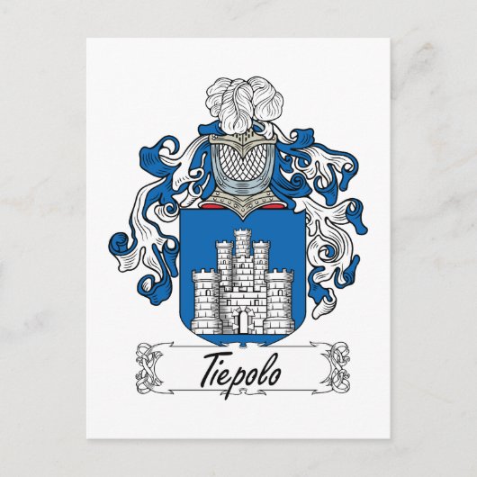 Tiepolo Family Crest Briefkaart (Voorkant)