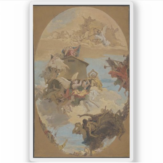 Tiepolo - Het wonder van het Heilige Huis van Lore Sticker (Voorkant)