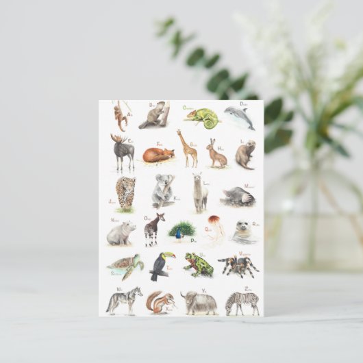 Tier ABC Briefkaart (Staand voorkant)