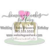 Tier Cake Logo Bakkerij Zakelijke Marketing Auto D Sticker (Voorkant)