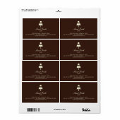 "Tiered Cake" Cake Box Label - Horizontaal (Full Sheet)