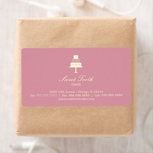 "Tiered Cake" Cake Box Label - Horizontaal (Insitu)