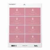 "Tiered Cake" Cake Box Label - Horizontaal (Full Sheet)