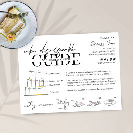 Tiered Cake demonteren instructies minimalistisch Bedankkaart