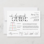 Tiered Cake demonteren instructies minimalistisch Bedankkaart (Voorkant)