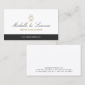  Tiered Cake Logo met Elegant Type Wit Visitekaartje (Voorkant / Achterkant)