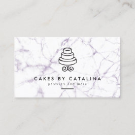  Tiered Cake Logo op Marmeren Bakkerij Visitekaartje