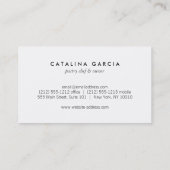 Tiered Cake Logo op Marmeren Bakkerij Visitekaartje (Achterkant)