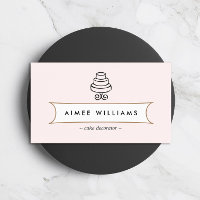  Tiered Cake Logo op Roze