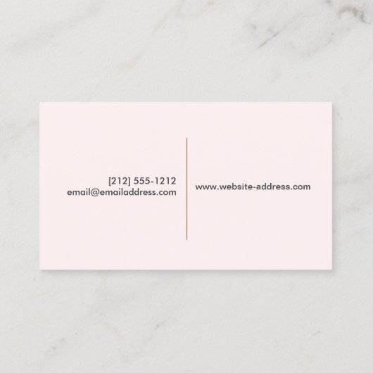  Tiered Cake Logo op Roze Visitekaartje (Achterkant)