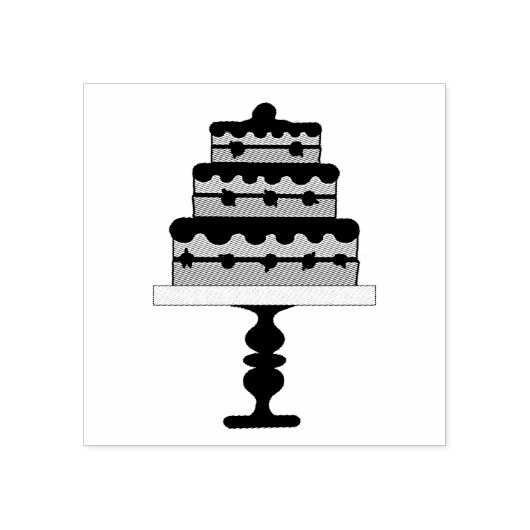 Tiered Cake Rubber Stamp Rubberstempel (Afrduk)
