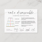 Tiered Cake Serving Guide Elegant Script minimaal Visitekaartje (Voorkant)