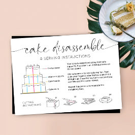 Tiered Cake Serving Guide Elegant Script minimaal Visitekaartje