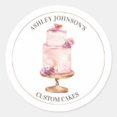 Tiered Custom Cake Business Sticker (Voorkant)