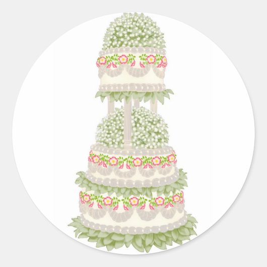 Tiered Floral Party Cake Sticker (Voorkant)